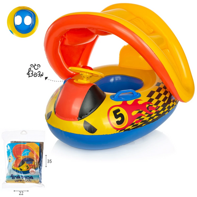 גלגל ים לתינוק בעיצוב מכונית מרוץ – תמונת המוצר