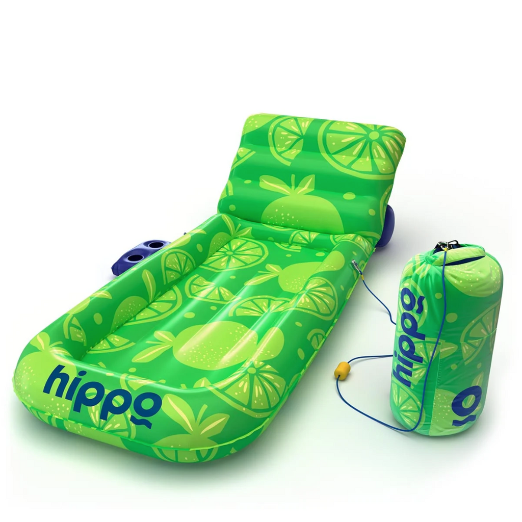 מזרון ים מיטה עם מעמד כוסות ועוגן Hippo