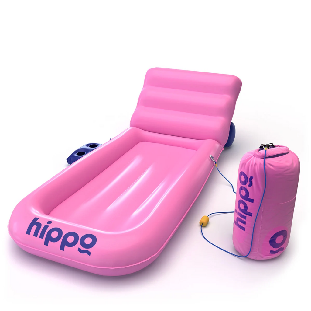 מזרון ים מיטה עם מעמד כוסות ועוגן Hippo