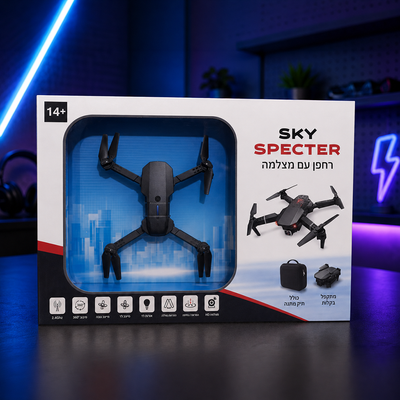 רחפן Sky Specter המתקפל – מצלמת HD, פעלולי 360° ואקשן בשמיים